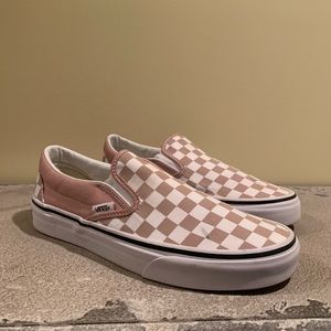 Rose Checkered Vans